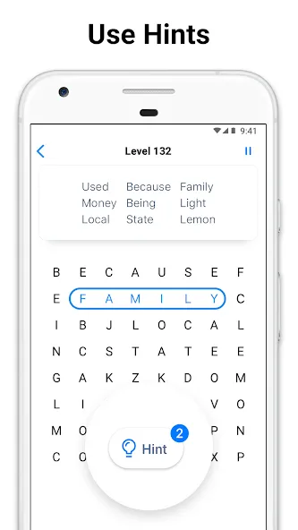 Word Search - crossword puzzle MOD APK на Android — Без рекламы и подсказки доступны — скриншот 4