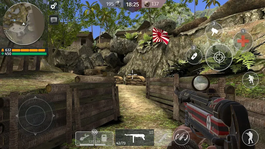 World War 2: Shooting Games Mod APK Безлимитные патроны и все оружие — Скачать на Андроид — скриншот 1