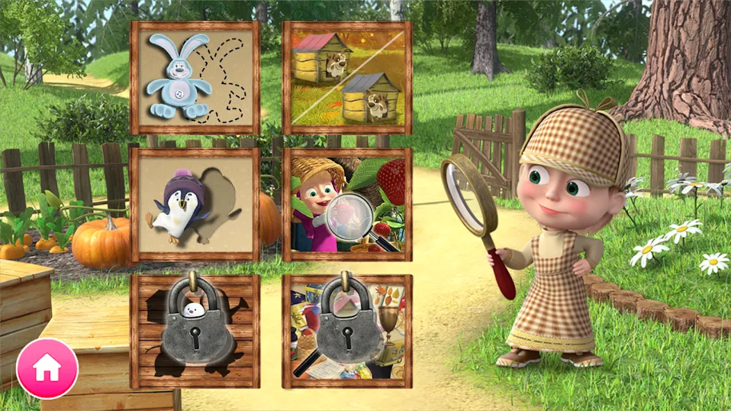 Взломанная Masha and the Bear Educational на Андроид — Все обучающие задания открыты — скриншот 1