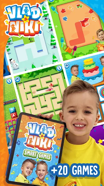 Скачать Vlad and Niki - Smart Games — Открыты все уровни и режимы — скриншот 1