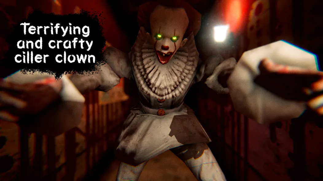 Скачать взломанную Death Park: Scary Clown Horror — Без рекламы и открыты все уровни — скриншот 1