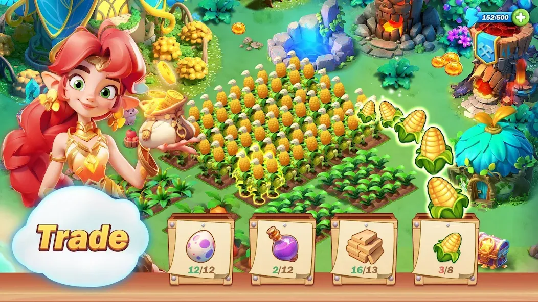 Pixie Island - Farming Game — Взломанная версия (Безлимитные монеты и ресурсы) — скриншот 3