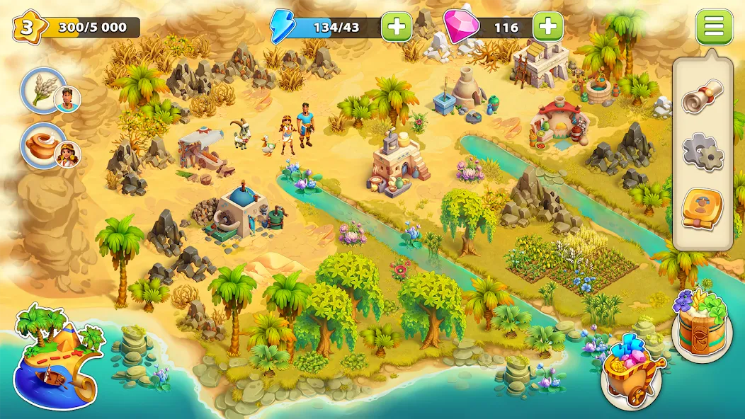 Nile Valley: Farm Adventure на Андроид — Безлимитные деньги и ресурсы — скриншот 1 Nile Valley: Farm Adventure на Андроид — Безлимитные деньги и ресурсы — скриншот 1