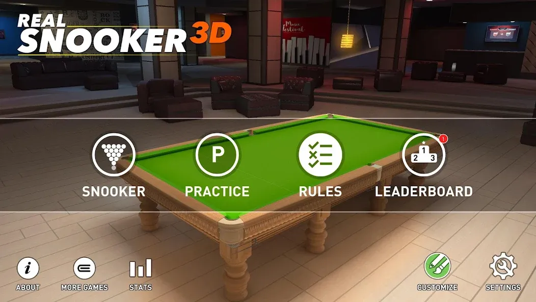 Взломанная Real Snooker 3D на Андроид — Без рекламы и разблокированы столы — скриншот 5 Взломанная Real Snooker 3D на Андроид — Без рекламы и разблокированы столы — скриншот 5