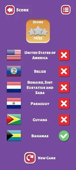 Скачать взломанную Country Flags World Quiz Game — Открыты все флаги и уровни — скриншот 3