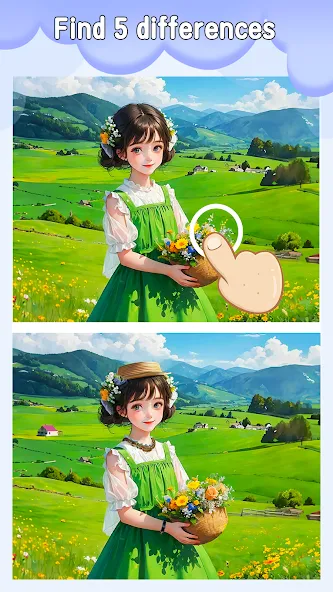 Скачать Differences: Spot a Difference (Мод: Подсказки без ограничений и все уровни открыты) на Андроид — скриншот 3