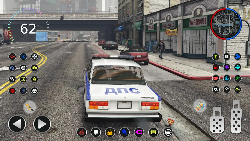 Police Car Riders: VAZ 2107 на Андроид — Мод Безлимитные деньги и топливо — скриншот 3