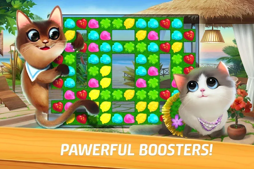 Скачать взломанную Meow Match — Безлимитные монеты и жизни — скриншот 5