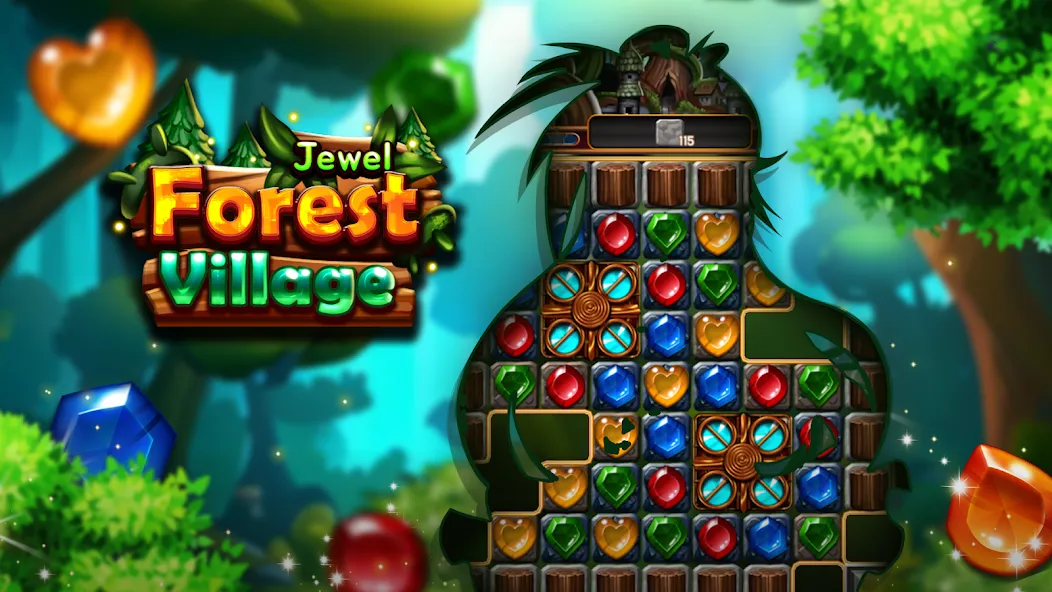 Взломанная Jewel Forest Village на Андроид — Безлимитные монеты и жизни — скриншот 5