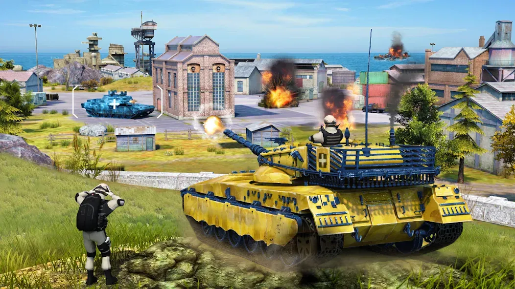 Tank Battle Army Games 2023 (Мод Безлимитные деньги и оружие) — скриншот 2