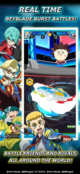 Beyblade Burst Rivals Mod APK Безлимитные деньги и усиленные бейблейды — Скачать на Андроид — скриншот 2