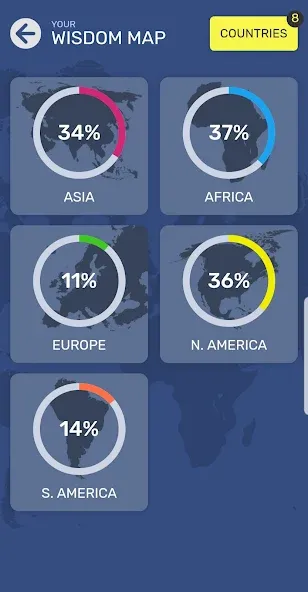 Map Quiz World Geography (Мод Открыты все карты и уровни) — скриншот 1