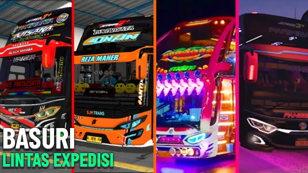 Скачать Bus Basuri Lintas Expedisi — Последняя версия (Безлимитные деньги и все автобусы открыты) — скриншот 1