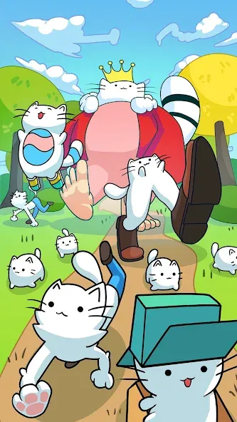 Cat Game Purland offline games — Взломанная версия (Безлимитные монеты и все котики открыты) — скриншот 3