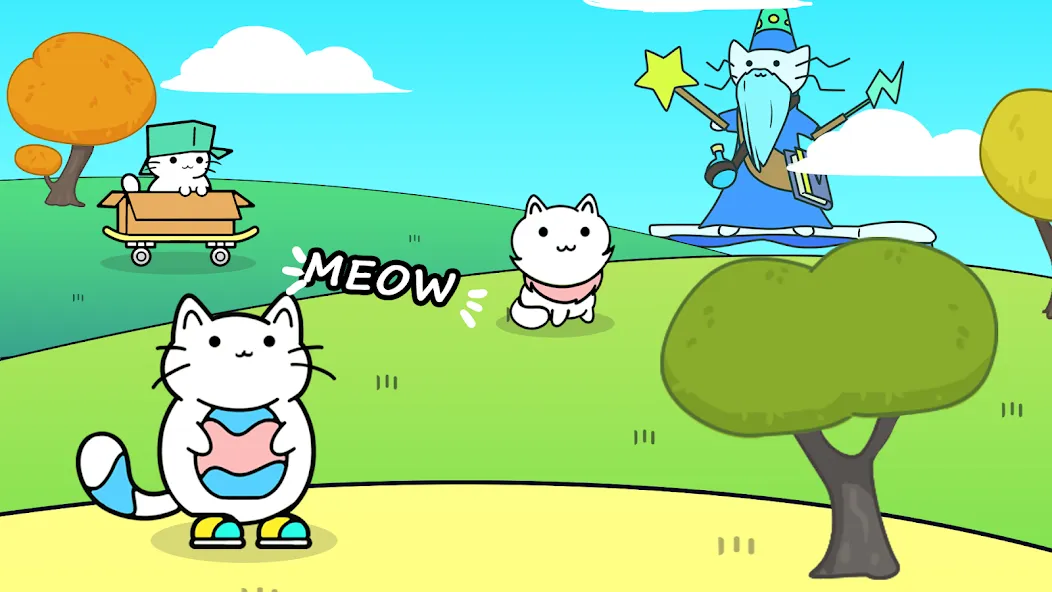Cat Game Purland offline games — Взломанная версия (Безлимитные монеты и все котики открыты) — скриншот 5