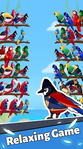 Bird Puzzle - Color Game MOD — Без рекламы и все уровни открыты на Андроид — скриншот 5