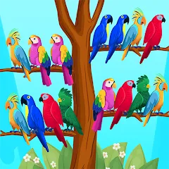 Bird Puzzle - Color Game MOD — Без рекламы и все уровни открыты на Андроид