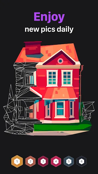 Polygon - Art Coloring Book — Открыты все раскраски и подсказки — скриншот 3 Polygon - Art Coloring Book — Открыты все раскраски и подсказки — скриншот 3