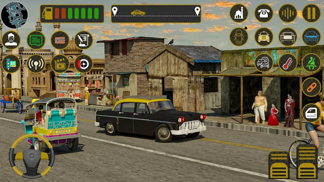Indian Taxi Simulator car Game MOD APK на Android — Безлимитные деньги и все машины открыты — скриншот 2