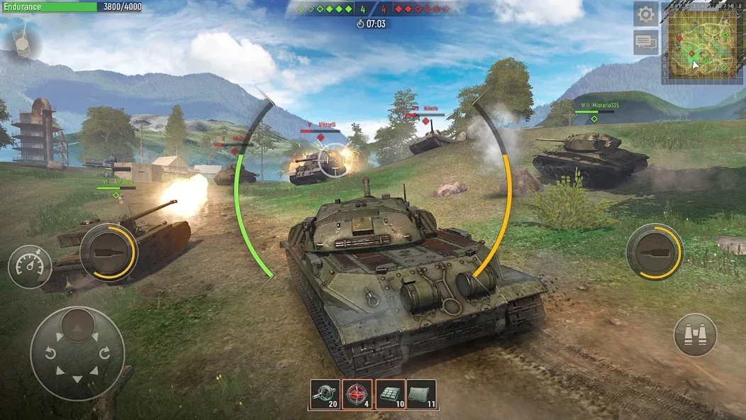 Battle Tanks: Tank Games WW2 на Андроид — Мод Безлимитные деньги и все танки — скриншот 5