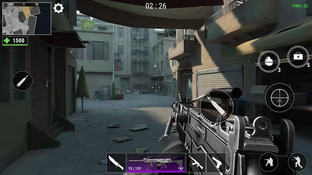Скачать Modern Gun: Shooting War Games на телефон — Безлимитные деньги и оружие — скриншот 1