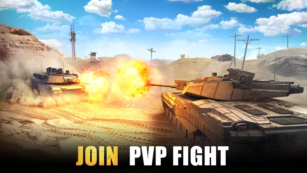 Скачать Tank Force: Tank games blitz с модом — Безлимитные деньги и техника — скриншот 3
