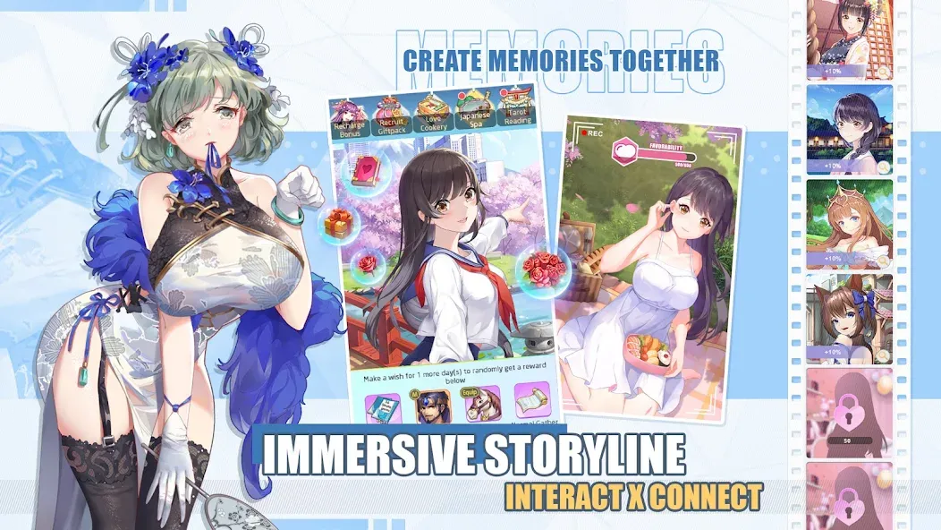 Lost in Paradise:Waifu Connect на Андроид — Безлимитные ресурсы и алмазы — скриншот 3