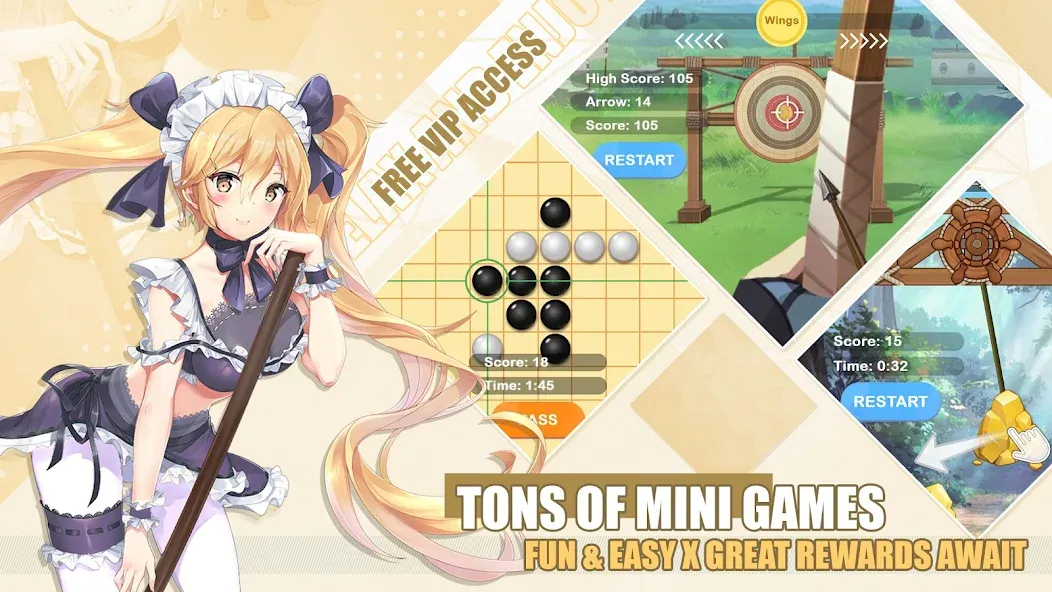 Lost in Paradise:Waifu Connect на Андроид — Безлимитные ресурсы и алмазы — скриншот 5
