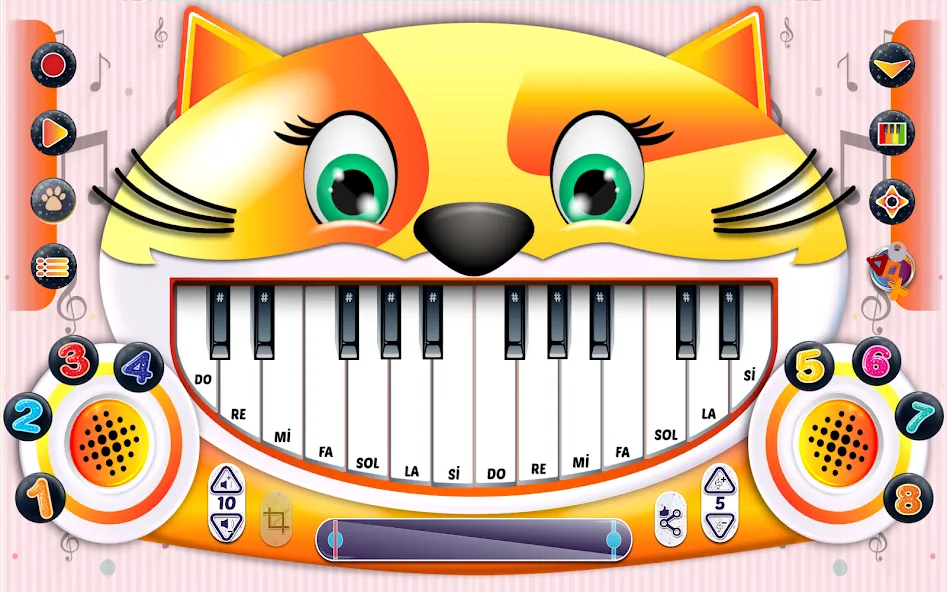 Скачать взломанную Meow Music - Sound Cat Piano — Без рекламы и все ноты открыты — скриншот 1