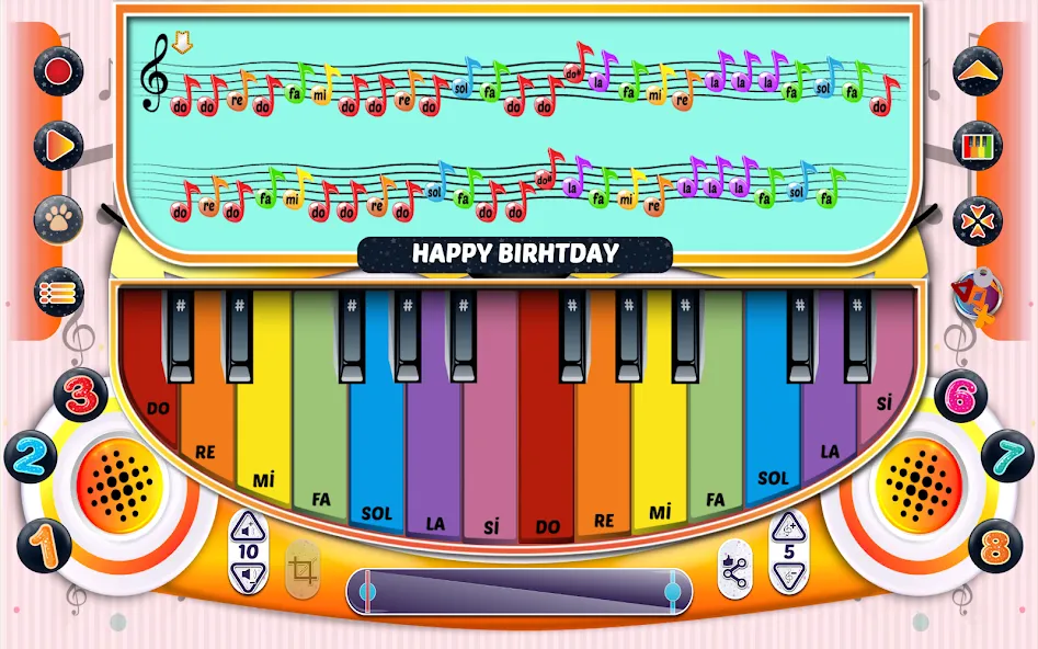Скачать взломанную Meow Music - Sound Cat Piano — Без рекламы и все ноты открыты — скриншот 2