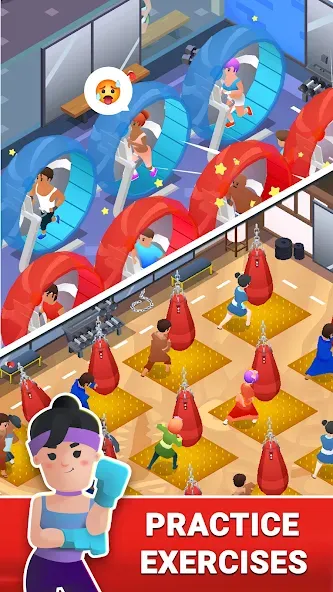 Boxing Gym Tycoon 3D: MMA Club MOD APK — Безлимитные деньги и энергия — скриншот 4