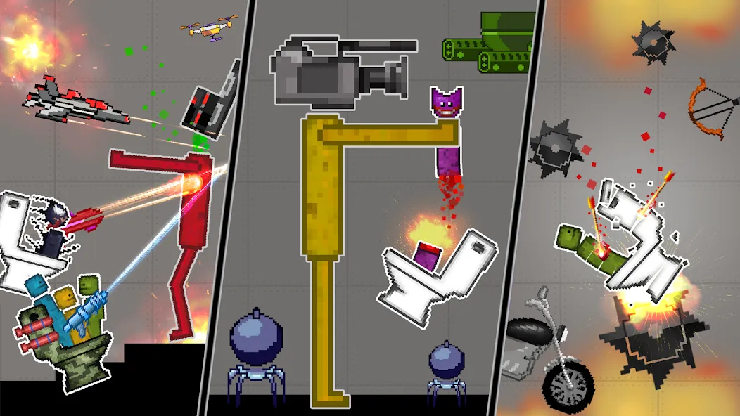Ragdoll Dismounting Playground MOD — Безлимитные деньги и всё открыто на Андроид — скриншот 1