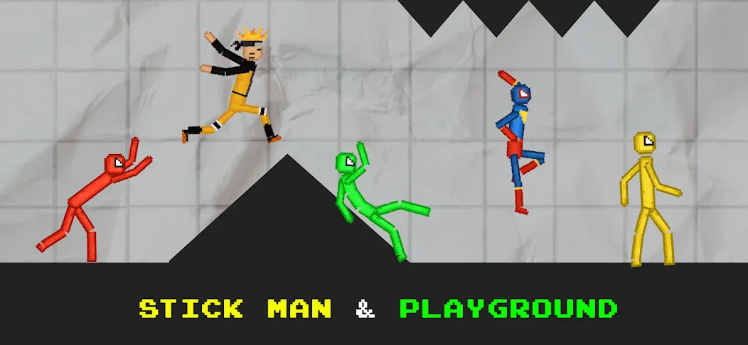 Stickman Playground — Взломанная версия (Безлимитные монеты и разблокированы уровни) — скриншот 3
