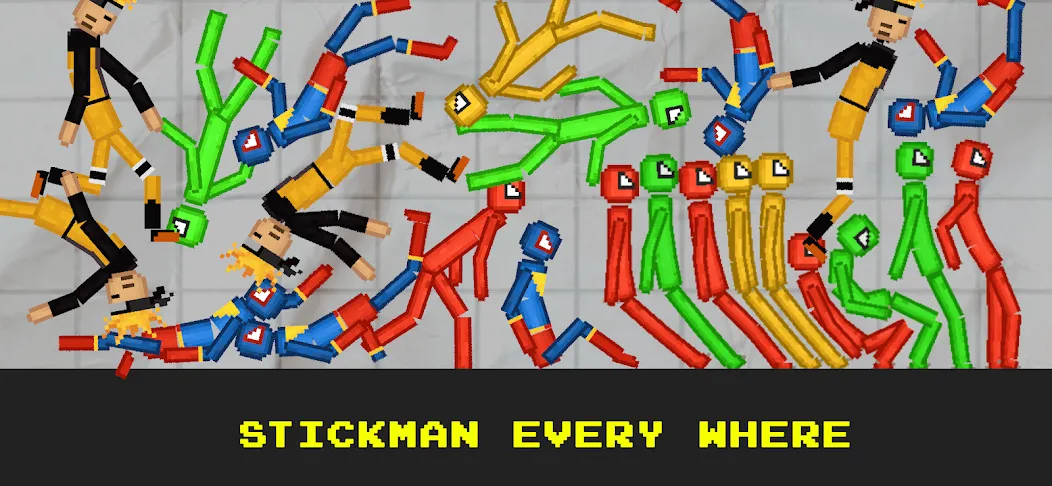 Stickman Playground — Взломанная версия (Безлимитные монеты и разблокированы уровни) — скриншот 5