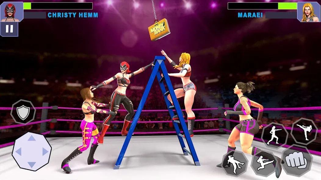 Взломанная Bad Girls Wrestling Game на Андроид — Безлимитные деньги и все персонажи открыты — скриншот 3