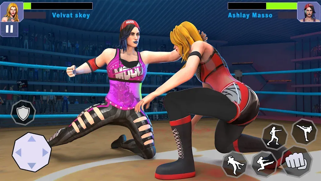 Взломанная Bad Girls Wrestling Game на Андроид — Безлимитные деньги и все персонажи открыты — скриншот 4