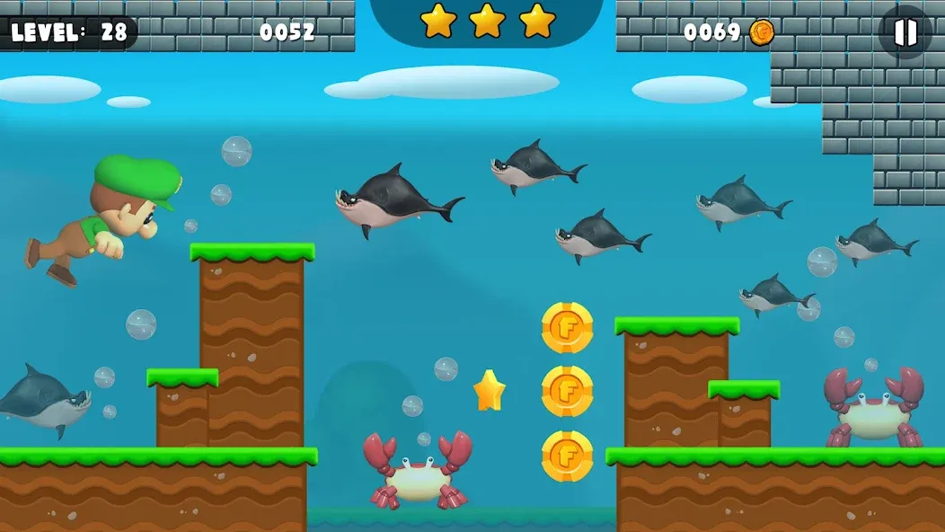 Bob World Adventure 3D на Андроид — Мод Без рекламы и много монет — скриншот 3