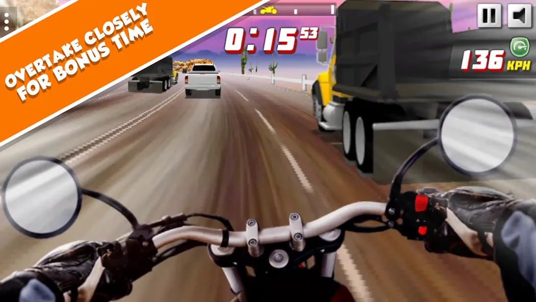 Взломанная Highway Rider Extreme - 3D Mot на Андроид — Безлимитные деньги и открыты все мотоциклы — скриншот 3