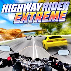 Взломанная Highway Rider Extreme - 3D Mot на Андроид — Безлимитные деньги и открыты все мотоциклы