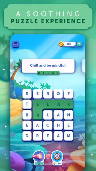 Word Lanes: Relaxing Puzzles — Взломанная версия (Без рекламы и подсказки доступны) — скриншот 1