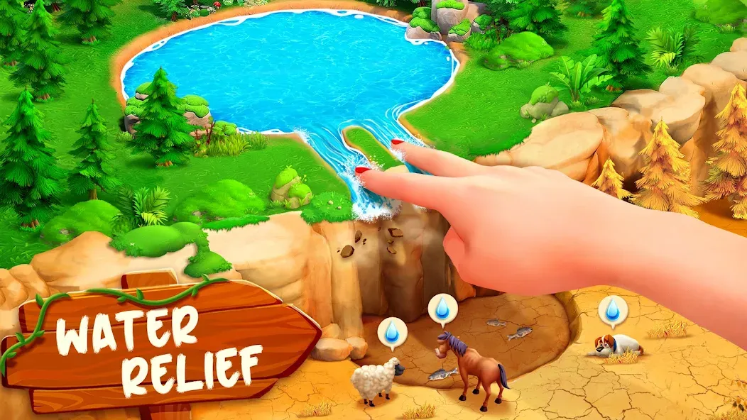 Family Farm Adventure — Мод: Безлимитные деньги и ресурсы — скриншот 1