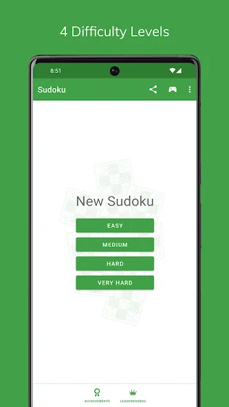 Sudoku на Андроид — Подсказки и отмена ходов без ограничений — скриншот 2