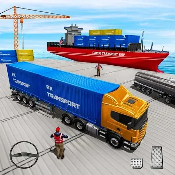 Cargo Transport Truck Driving — Взломанная версия (Безлимитные деньги и топливо) — скриншот 1