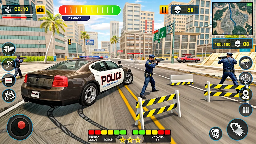Скачать взломанную US Police Shooting Crime City — Безлимитные деньги и оружие — скриншот 2