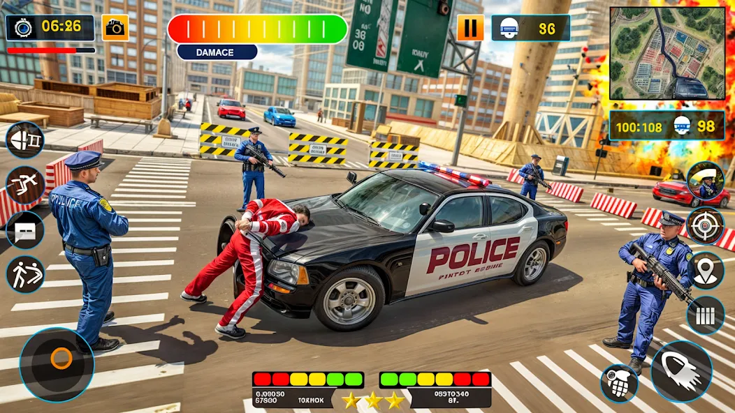 Скачать взломанную US Police Shooting Crime City — Безлимитные деньги и оружие — скриншот 3