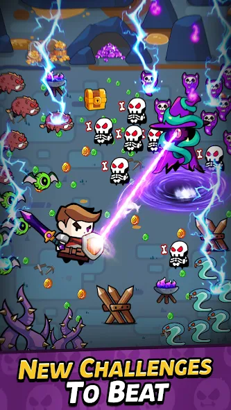 Solo Survivor IO Game — Мод: Неограниченная энергия и усиленный урон — скриншот 5