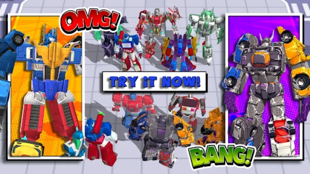 Скачать Superhero Robot Monster Battle на Андроид — Безлимитные деньги и мощные роботы — скриншот 1
