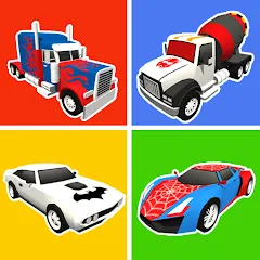 Скачать взлом Superhero Car Merge Battle на Андроид — Много денег и все машины