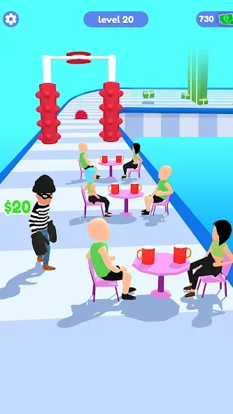 Thief Run Race 3D: Fun Race MOD APK — Без рекламы и бесконечные монеты — скриншот 1