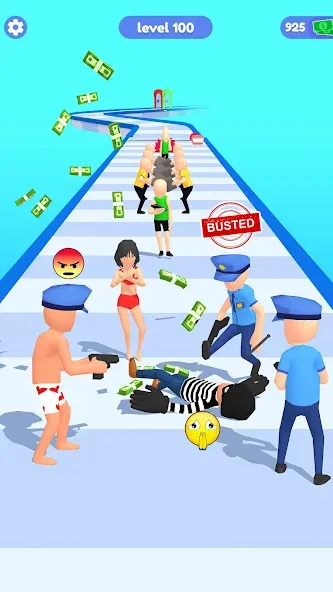 Thief Run Race 3D: Fun Race MOD APK — Без рекламы и бесконечные монеты — скриншот 4